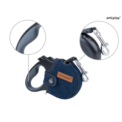 AMIPLAY DENIM SMYCZ AUTOMATYCZNA Z OBUDOWĄ L GRANATOWY