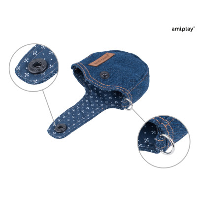 AMIPLAY DENIM SMYCZ AUTOMATYCZNA Z OBUDOWĄ S  GRANATOWY