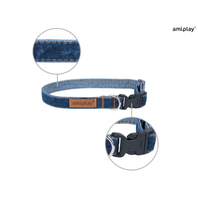 AMIPLAY OBROŻA REGULOWANA DENIM M GRANATOWY
