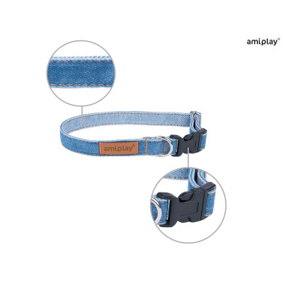 AMIPLAY OBROŻA REGULOWANA DENIM XL NIEBIESKI