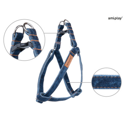 AMIPLAY SZELKI REGULOWANE DENIM M GRANATOWY
