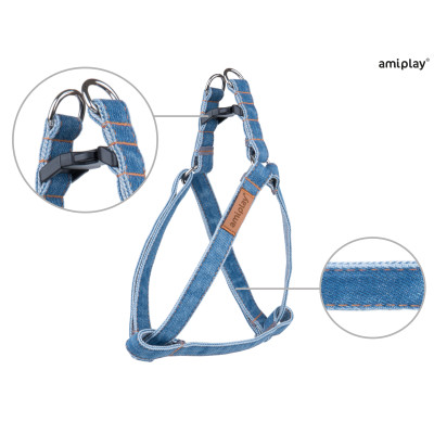 AMIPLAY SZELKI REGULOWANE DENIM M NIEBIESKI