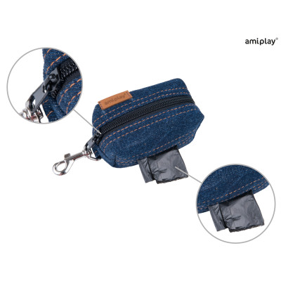 AMIPLAY TOREBKA NA WORKI  NA ODCHODY DENIM GRANATOWY