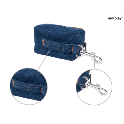AMIPLAY TOREBKA NA WORKI  NA ODCHODY DENIM GRANATOWY