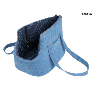 AMIPLAY TORBA TRANSPORTOWA DENIM L NIEBIESKI