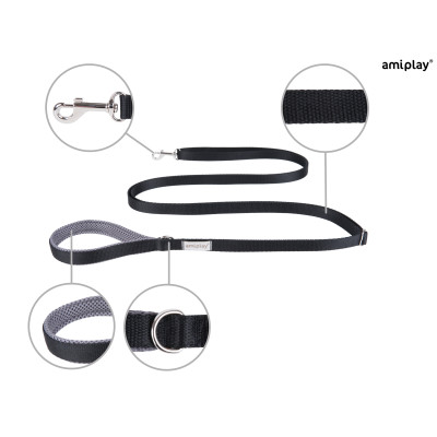 AMIPLAY SMYCZ EASY FIX SAMBA M 160-300 cm CZARNY
