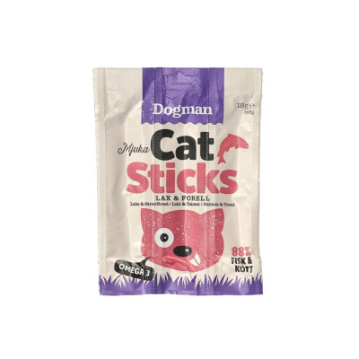 DOGMAN KOT STICKS ŁOSOŚ / PSTRĄG 3 szt.