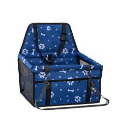 PET INN FOTELIK SAMOCHODOWY NIEBIESKI W ŁAPKI 40x32x21