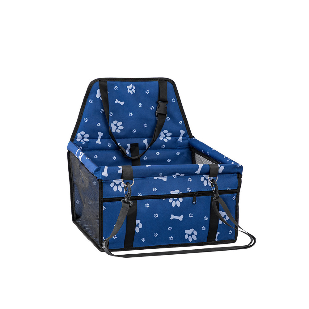 PET INN FOTELIK SAMOCHODOWY NIEBIESKI W ŁAPKI 40x32x21