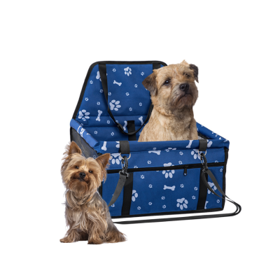 PET INN FOTELIK SAMOCHODOWY NIEBIESKI W ŁAPKI 40x32x21