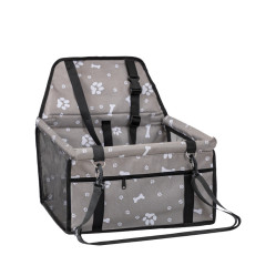 PET INN FOTELIK SAMOCHODOWY SZARY W ŁAPKI 40x32x21