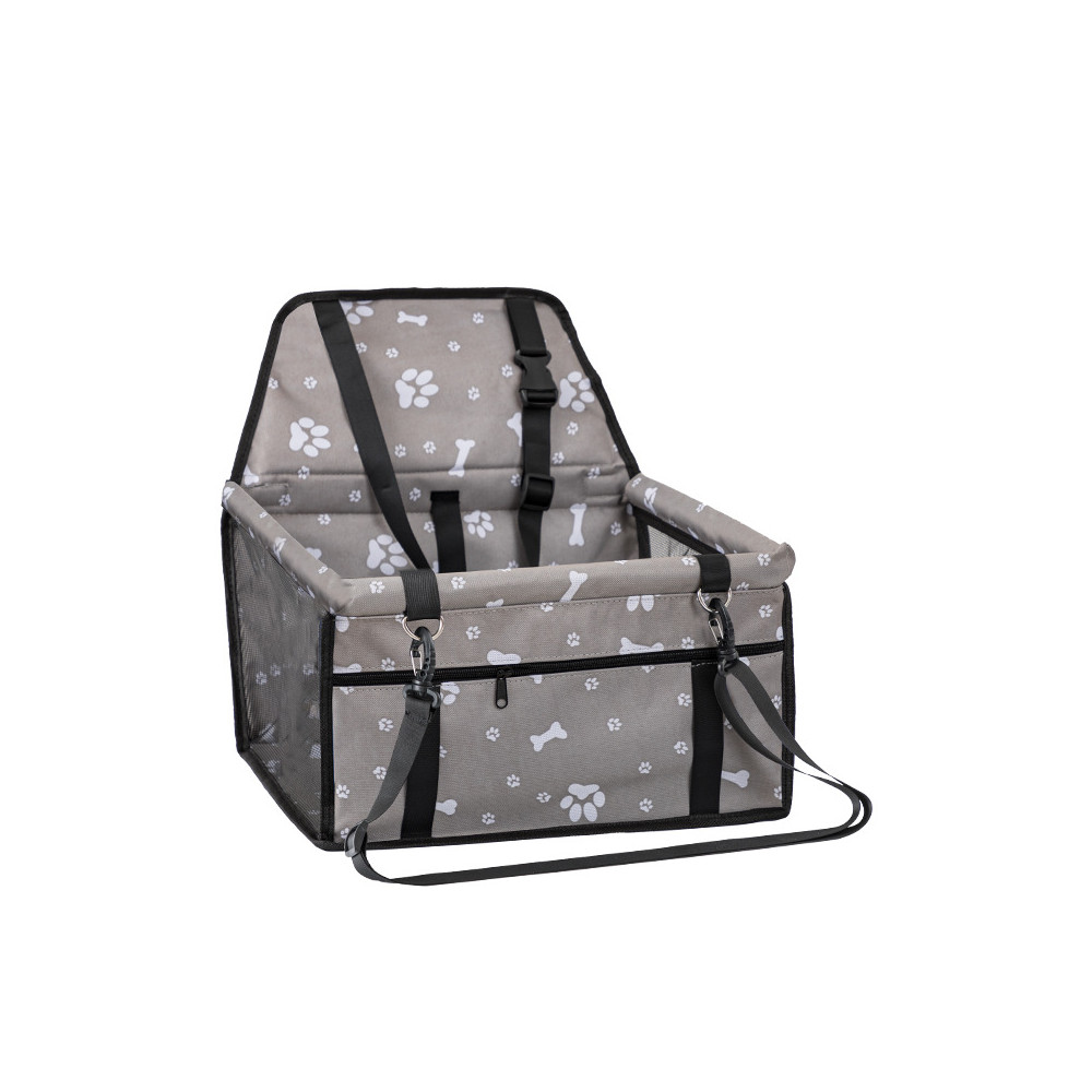 PET INN FOTELIK SAMOCHODOWY SZARY W ŁAPKI 40x32x21