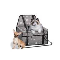 PET INN FOTELIK SAMOCHODOWY SZARY W ŁAPKI 40x32x21