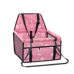 PET INN FOTELIK SAMOCHODOWY RÓŻOWY W ŁAPKI 40x32x21