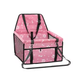 PET INN FOTELIK SAMOCHODOWY RÓŻOWY W ŁAPKI 40x32x21