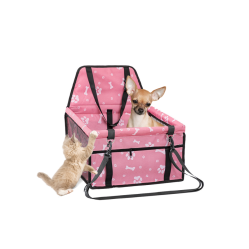 PET INN FOTELIK SAMOCHODOWY RÓŻOWY W ŁAPKI 40x32x21