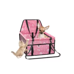 PET INN FOTELIK SAMOCHODOWY RÓŻOWY W ŁAPKI 40x32x21