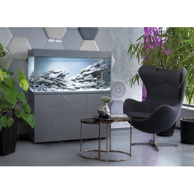 AQUAEL ZESTAW AKWARIOWY GLOSSY ST 80 D&N SZARY + SZAFKA