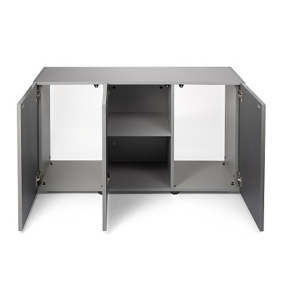 AQUAEL ZESTAW AKWARIOWY GLOSSY ST 120 D&N SZARY + SZAFKA