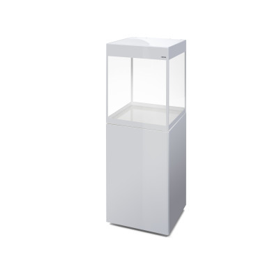 AQUAEL ZESTAW AKWARIOWY GLOSSY CUBE ST 50 D&N BIAŁY + SZAFKA