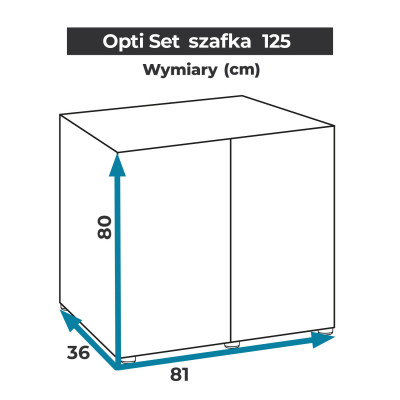 AQUAEL SZAFKA OPTISET 125 SZARA