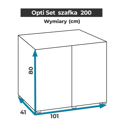 AQUAEL SZAFKA OPTISET 200 SZARA