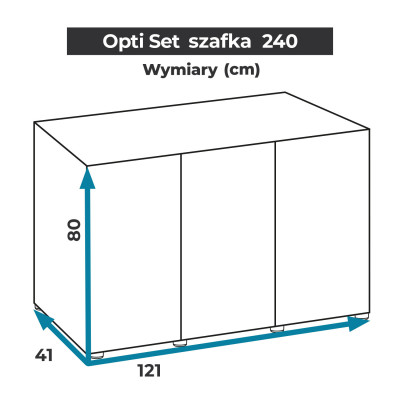 AQUAEL SZAFKA OPTISET 240 SZARA