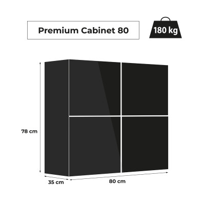 AQUAEL SZAFKA PREMIUM 80 CZARNA