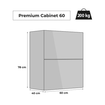 AQUAEL SZAFKA PREMIUM 60 SZARA
