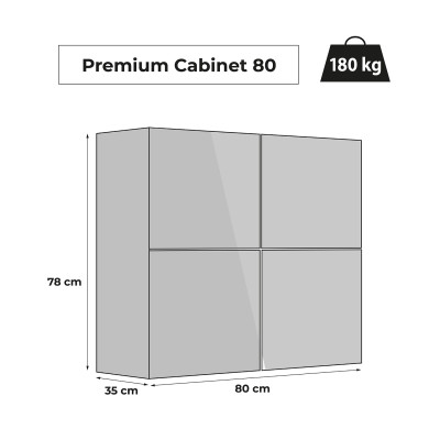 AQUAEL SZAFKA PREMIUM 80 SZARA