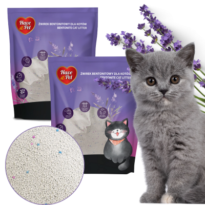 HAVE A PET ŻWIREK BENTONITOWY LAWENDOWY 2x5L