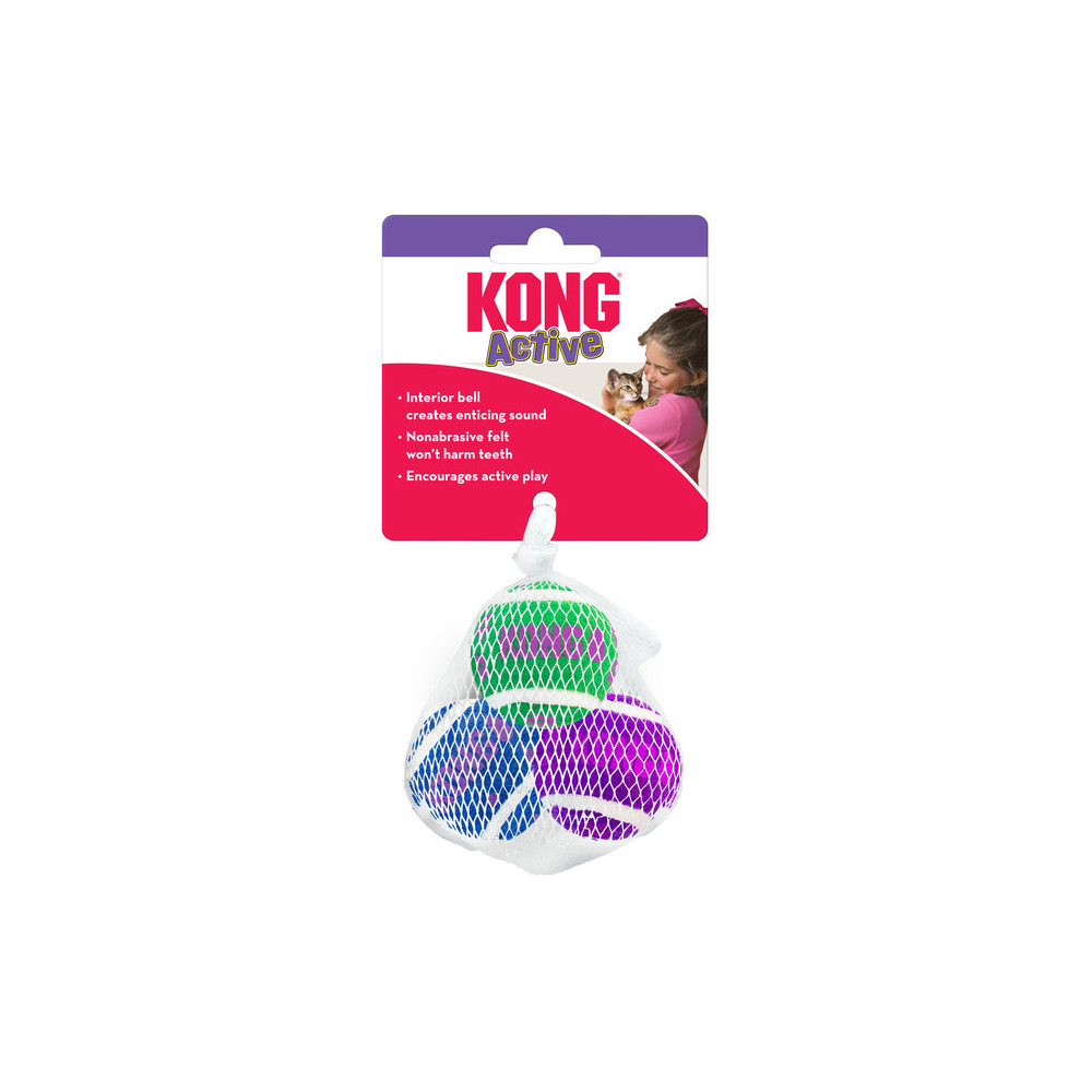 KONG CAT ACTIVE TENNIS BALLS WITH BELLS