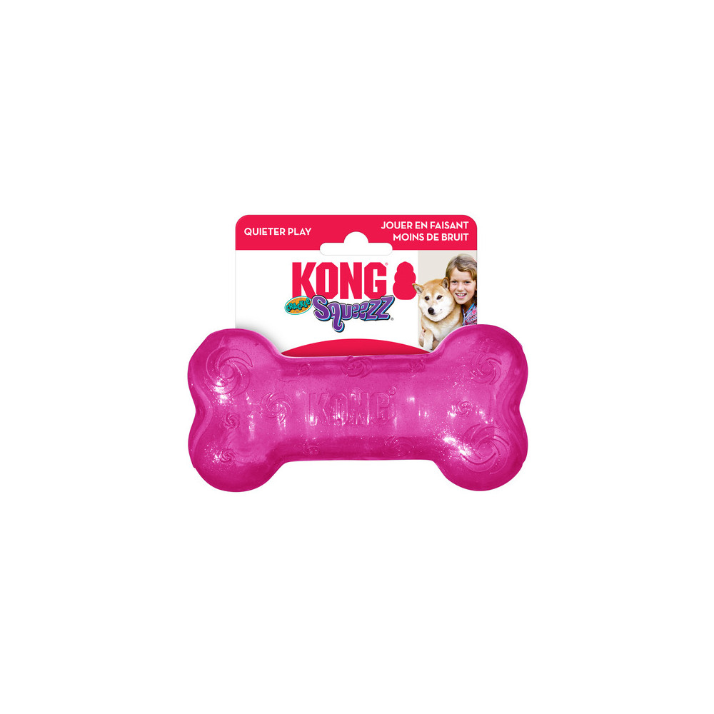 KONG SQUEEZZ CRACKLE BONE ASSORTED M KONG SQUEEZZ CRACKLE BONE ASSORTED M