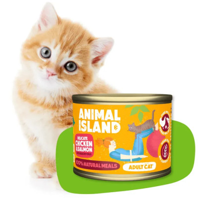 ANIMAL ISLAND MOKRA KARMA DLA KOTA KURCZAK ŁOSOŚ 200G