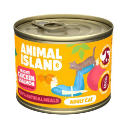 ANIMAL ISLAND MOKRA KARMA DLA KOTA KURCZAK ŁOSOŚ 200G