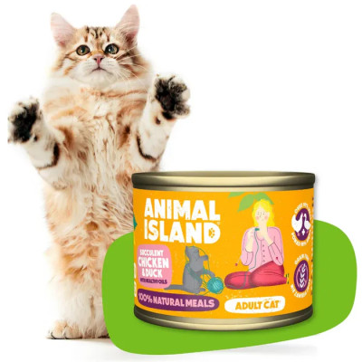 ANIMAL ISLAND MOKRA KARMA DLA KOTA KURCZAK KACZKA 200G
