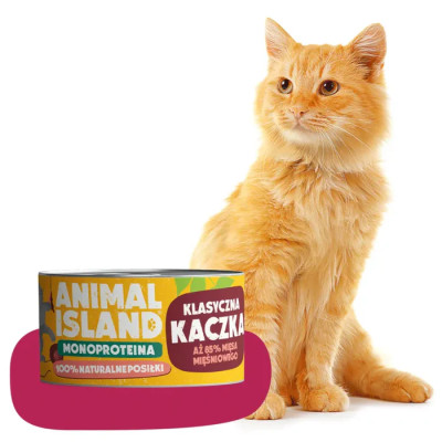 ANIMAL ISLAND MOKRA KARMA DLA KOTA KACZKA MONOPROTEINA 100G
