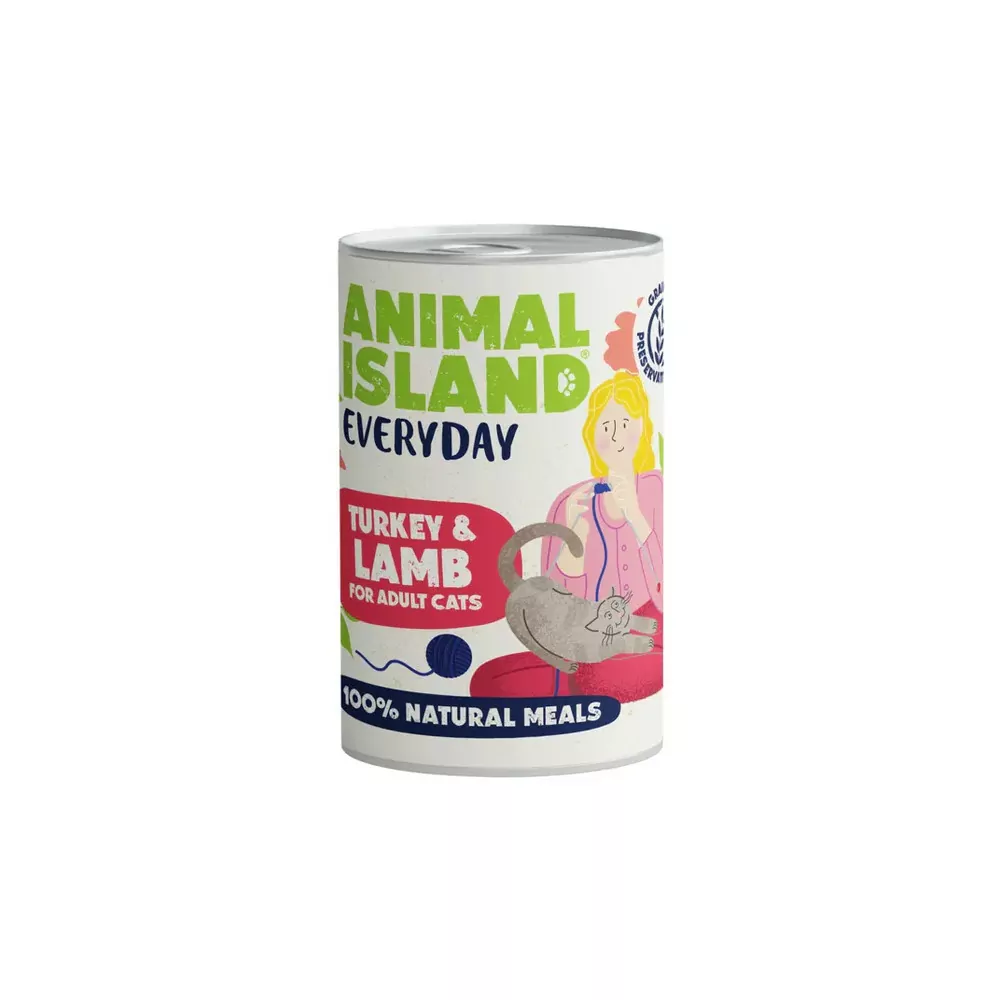 ANIMAL ISLAND MOKRA KARMA DLA KOTA INDYK JAGNIĘCINA EVERYDAY 400G ANIMAL ISLAND MOKRA KARMA DLA KOTA INDYK JAGNIĘCINA EVERYDAY 400G