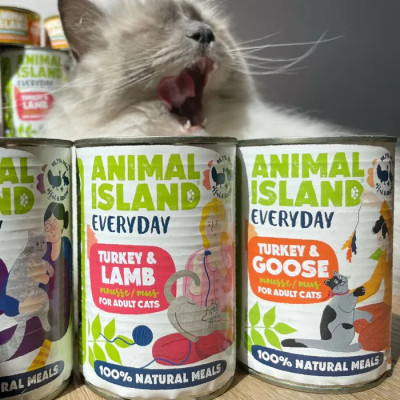ANIMAL ISLAND MOKRA KARMA DLA KOTA INDYK GĘŚ EVERYDAY 400G