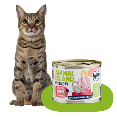 ANIMAL ISLAND MOKRA KARMA DLA KOTA INDYK JAGNIĘCINA EVERYDAY 200G