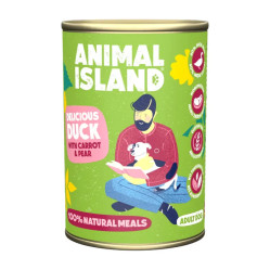 ANIMAL ISLAND MOKRA KARMA DLA PSA KACZKA Z MARCHEWKĄ I GRUSZKĄ 400G
