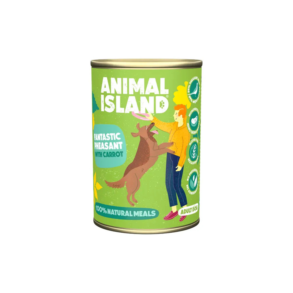 ANIMAL ISLAND MOKRA KARMA DLA PSA BAŻANT Z MARCHEWKĄ 400G ANIMAL ISLAND MOKRA KARMA DLA PSA BAŻANT Z MARCHEWKĄ 400G