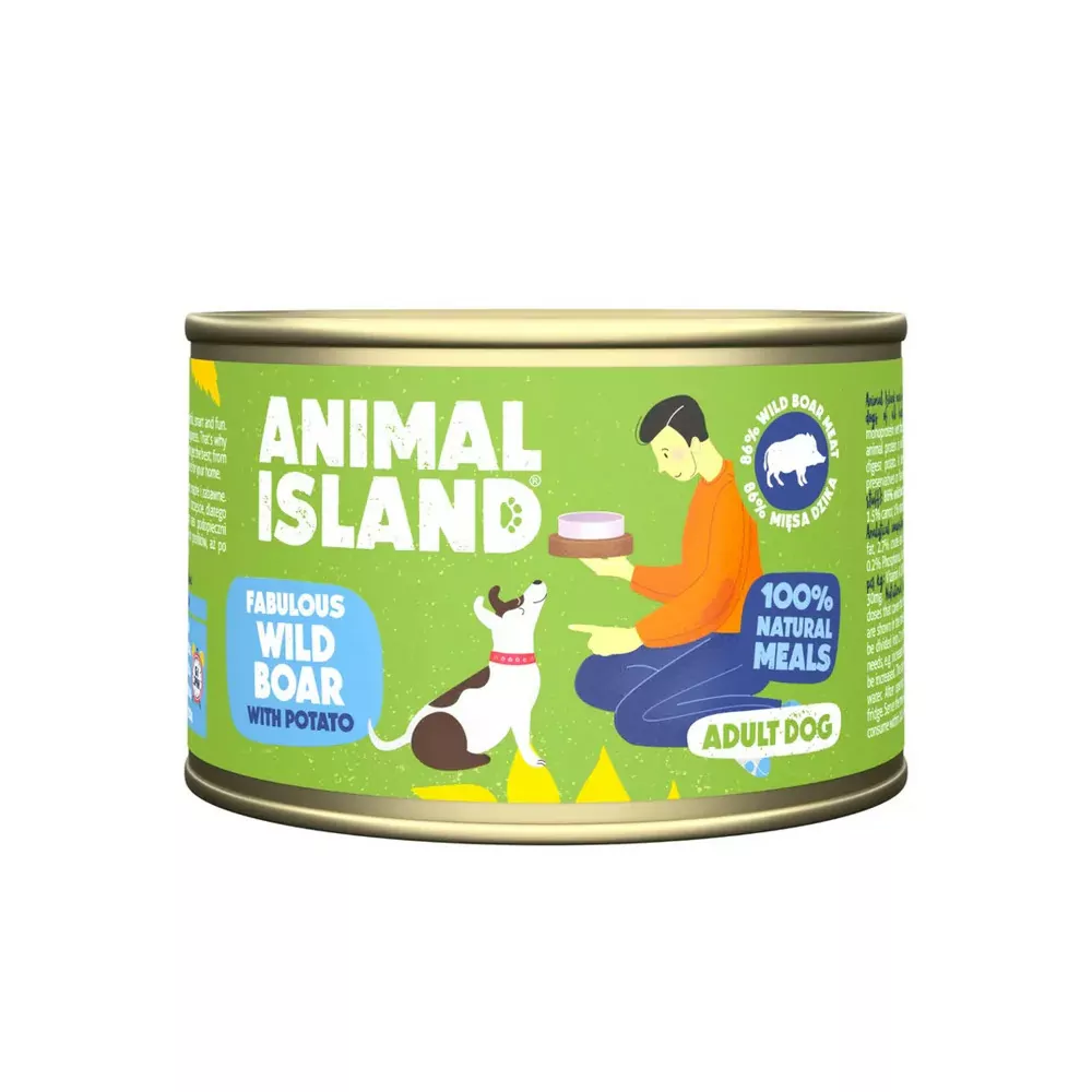 ANIMAL ISLAND MOKRA KARMA DLA PSA DZICZYZNA Z ZIEMNIAKAMI 410G ANIMAL ISLAND MOKRA KARMA DLA PSA DZICZYZNA Z ZIEMNIAKAMI 410G