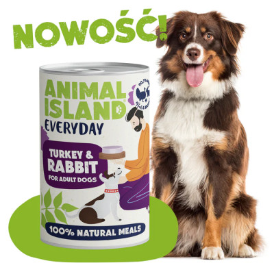 ANIMAL ISLAND MOKRA KARMA DLA PSA INDYK KRÓLIK EVERYDAY 400G