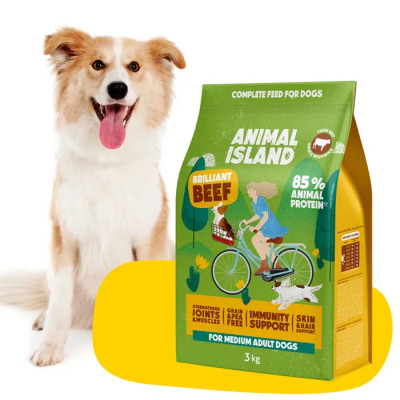 ANIMAL ISLAND SUCHA KARMA DLA PSA WOŁOWINA 3KG