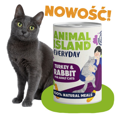 ANIMAL ISLAND MOKRA KARMA DLA KOTA INDYK KRÓLIK EVERYDAY 400G