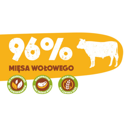 ANIMAL ISLAND KIEŁBASKI Z WOŁOWINY 100G