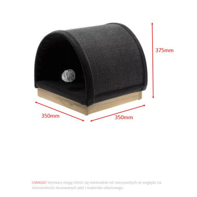 ECOMFY DRAPAK HALF MOON BEŻOWO-CZARNY
