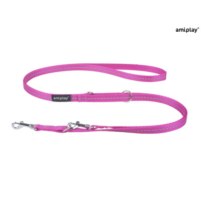 AMIPLAY SMYCZ 6in1 REFLECTIVE M 1-2m RÓŻOWY