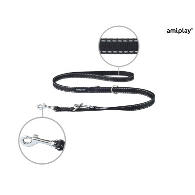 AMIPLAY SMYCZ 6in1 REFLECTIVE XL 1-2m CZARNY